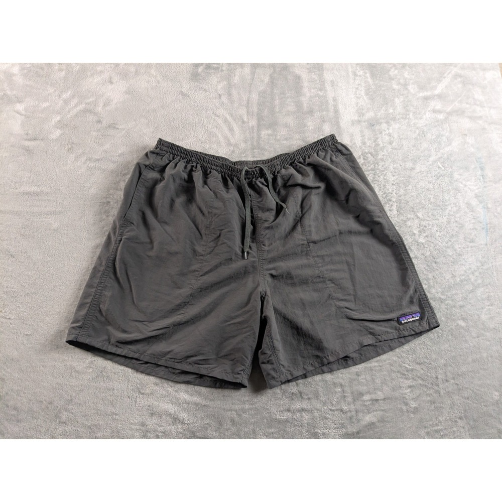 Patagonia Baggies Shorts Mens XL Gray Unlined Drawstring 6" Inseam Nylon Outdoor